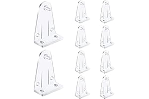 LEEJTONGQ 10 Pcs Blind Holders Transparent Venetian Blind Hold Down Brackets Bottom Rail Hold Clips for Horizontal Blinds