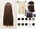 Fashion Long Straight Curly Wavy One Piece 5Clips Clip in Hair Extension Extensions Half Full Head Womens Ladies (23 inches, Medium Brown)