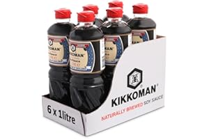 Kikkoman Soy Sauce 1 Litre (Pack of 6)