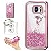 Produktbild Hülle Galaxy S7 EDGE (5,5 Zoll) Hülle Transparent Hardcase,3D Galvanotechnik TPU Kreative Liquid Bling Hülle Case Für Samsung Galaxy S7 EDGE (5,5 Zoll),Dynamisch Treibsand Flüssige Fließend Wasser Glitter Sparkle Klar Hart Plastik Tasche Kristall Handytasche Rückseite Hülle Schale Etui Für Samsung Galaxy S7 EDGE (5,5 Zoll) + Schlüsselanhänger (R) (10)