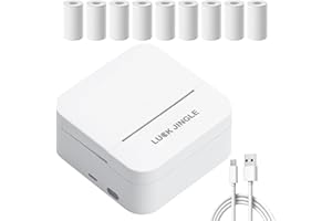 ROTRES Etikettendrucker, Bluetooth-Thermodrucker für kleine Unternehmen, geeignet für Textetiketten mit Barcode und Preis, kompatibel mit iOS und Android