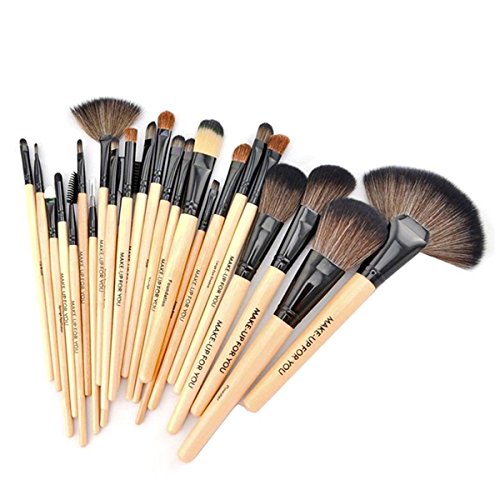 8Decades 24 Stücke professionellen Kosmetik Make-up Pinsel Set mit mit rosa Tasche - 2