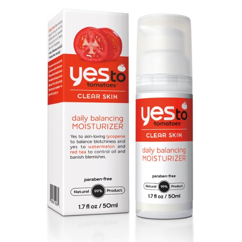 YES to Tomatoes Clear Skin Daily Balancing Moisturizer (50ml, Paraben Free, 99% Natural)