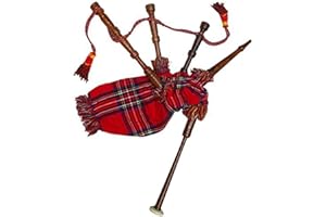 Tartancity Royal Stewart - Cornamusa giocattolo per bambini, in legno, con corda Royal Stewart