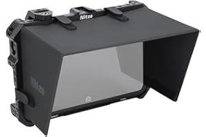 Nitze Cage para Atomos Shogun/Shogun Ultra/Shogun Connect Monitor, Shogun/Shogun Ultra/Shogun Connect Jaula de Monitor con Placa de Montaje y Parasol - JT-A03C