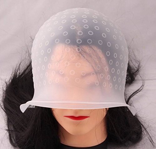 Jimmystar Professional Silicone Hairdressing Highlighting Cap Frosting Weaving Hair Tools & Metal Hook