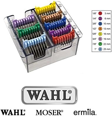 pourrotschopf24Â Edition: Eight Metal Combs Adaptable = Lawn Mowers Lawnmowers Animal + cheveux. Suitable for many colors choice Moser Ermila Machinery Not Suitable for Max 45/50) 40541