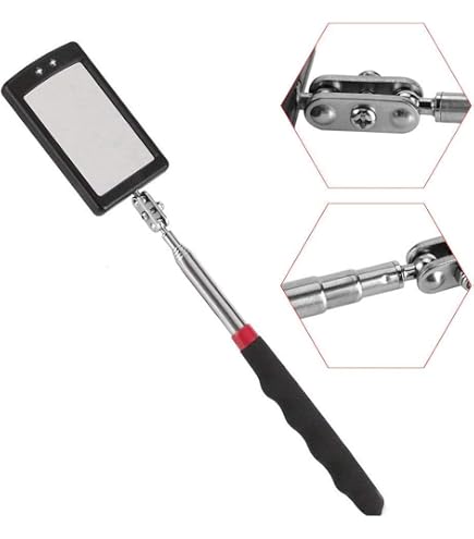thumbnail image 2 of Hogert Rectangular Inspection Mirror With LED Light - HT4R504 Made In Germany 2 of 4