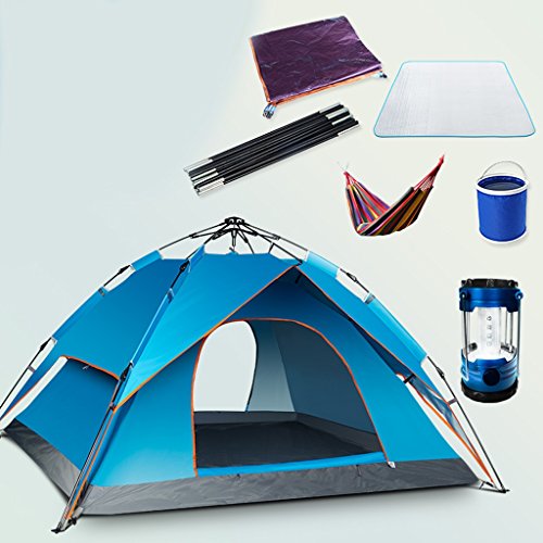resorte automático de tienda al aire libre a prueba de lluvia de camping 3-4 personas tienda de campaña doble litera...