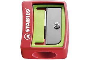 Pennvässare - STABILO Woody 3-i-1-vässare för extra tjocka pennor - röd
