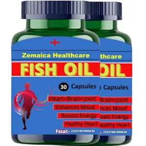 Fish Oil, Body Stamina, Growth Body Power, Healthy Heart, Body Strength, Pack of 2