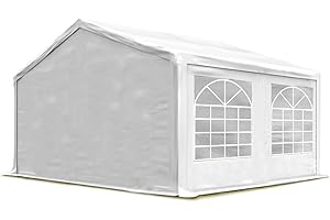 TOOLPORT Partyzelt 3x4 m Pavillon Starke PVC 600 N Plane wasserdicht und schneller Aufbau