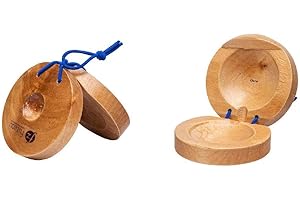 Fuzeau - Paire Castagnettes À Doigts Bois - Instrument Percussion Ludique Et Léger - Développement Du Rythme Et De La Motricité - Idéal Pour Éveil Musical Enfant Et Activités Collectives - Réf. 8275