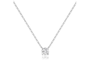 COSIE LILY Collana Argento Sterling 925 in Oro Rosa/14K Placcato/Bianco Collane da Donna con Ciondolo di Diamanti Regali Fortunati per Mamma Moglie Fidanzata