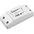 SONOFF Smart WiFi Switch 10A 2200W, APP & 433MHz RF Remote Control Light Switch, Work with Alexa/Google Home/IFTTT, Support Voice Control, Smart Timer, LAN Control, No Hub Required, RFR2