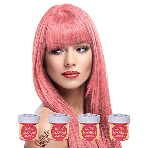 4 x La Riche Directions Semi-Permanent Hair Colour Dye Box Of Four-Pastel Pink by La Riche