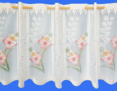Rose Pink Cafe NET - Short Drops - Cut to Width - Sold by The METRE (60cm (24")