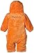 Julius Hüpeden Baby Girls aus Fleece mit Kapuze Long Sleeve Footies, Orange (Orange), 0-3 Months (Herstellergröße: 62)