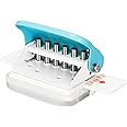 Mini Manual Binding Machines, 6 Holes Cinch Book Binding Machine, Punching 5 Sheets, for A4 30 Holes B5 26 Holes A5 20 Holes Flipchart Inner Pages Punchin (Light Blue)