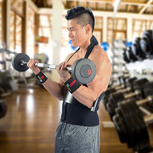 Handgelenkstütze [ 2er Set ], TOMOUNT Handgelenkschoner Handgelenkschutz Bandagen für Bodybuilding + Kraftsport + Fitness + Crossfit Training 54CM für Frauen und Männer - 6
