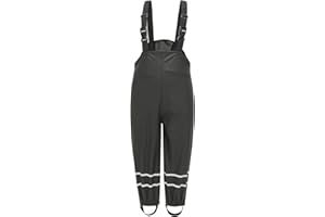 BenBoy Pantalon de Pluie Enfant Imperméable Respirant Salopette Étanche Coupe-Vent Pantalon de Boue pour Garcon Fille