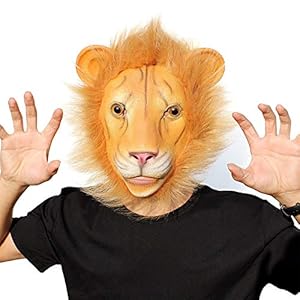 PartyCostume Máscara de Cabeza Animal de Látex de Fiesta de TrajeLujo de Halloween de León