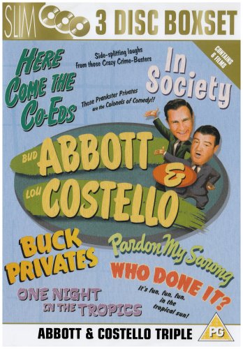 3 Film Box Set: Abbott & Costello Pardon My Sarong / Buck Privates / In Society [DVD]
