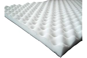 mail2mail Akustikschaumstoff, Noppenschaumstoff, Dämmung (100cm x 50cm x 2-5cm) Weiß oder Schwarz