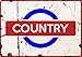 Produktbild Manisa A4 Metal Sign Underground Train Station Aged Retro Aluminium LONDON