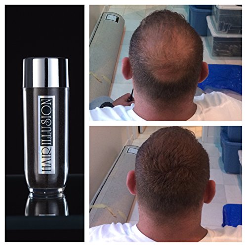 Hair Illusion 38g. Premium Hair Loss Concealer, For Men & Women 100% Real Human Hair Fiber. (brown)
