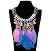 Produktbild eshion Jewelry New Arrival Kristall Feder Choker Statement Halskette Anhänger handgefertigt Halsband Halsketten für Frauen