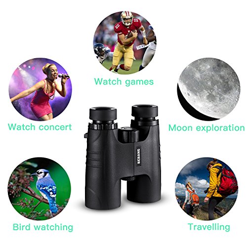 BEBANG Prismáticos Profesionales, Compactos 10x42. Es la Mejor Opción para la Observación de Aves, Escalada en Roca, Viajes, Conciertos, etc., Adecuado para Deportes y Actividades al Aire Libre. - BEBANG