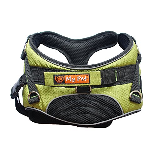 Preisvergleich Produktbild blackdoggy Reflektierende Nylon großen, professionellen Hundegeschirr verstellbar Große Pet Harness Body Weste Halsband Outdoor Training Geschirre Premium Qualität Brustgurte verhindert Zerren Effekt
