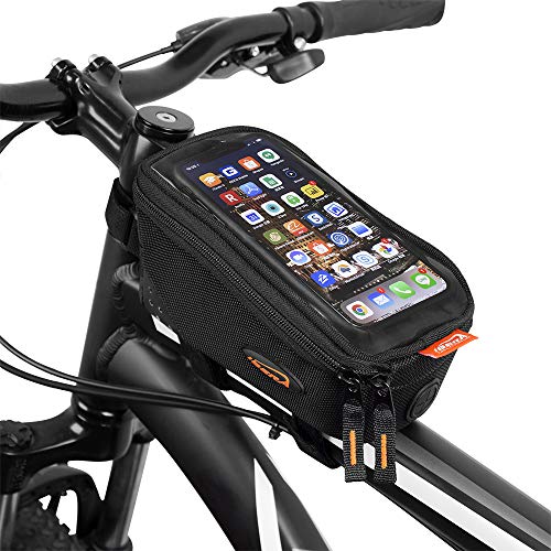 Ibera Bicicleta Tubo Superior Bolsa de teléfono para tamaño de la Pantalla - Plata, 5 - 6-Inch
