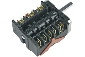 Backofenschalter Wahlschalter Schalter Backofen Herd EGO 46.25866.521 mit 6/4,6mmØ Normachse Steckzungen passend zu Candy Hoover 42814656 und 41003026 eingesetzt in fcp fpp fcs fst fco uvm