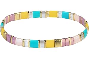 KELITCH Tila Miyuki Bracelet En Perles Bracelet Extensible À Brins Colorés Bracelet D'amitié Mixte