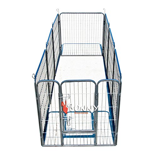 BUNNY-BUSINESS-Heavy-Duty-Modular-Puppy-Exercise-Play-Whelping-Pen-200-x-200-x-80-cm-8-Pieces