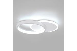 Aeyytoe LED-taklampa, 24 W, 2 400 lm, modern taklampa för sovrum, hall, vardagsrum, badrum, kök, kall vit 6 000 K