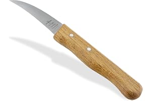 INSTRUMENTENRW Couteau à légumes de Solingen Acier inoxydable Fabriqué en Allemagne avec une lame incurvée tranchante pour éplucher et couper les fruits et légumes 15,5 cm