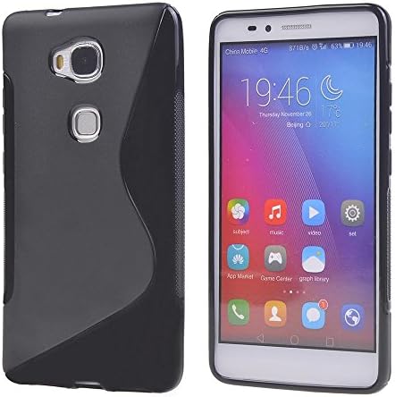 Huawei Honor 5X Case,COOLKE Soft Gel TPU Case S Series Protective Cover for Huawei Honor 5X/ Honor X5/ GR5 - Black