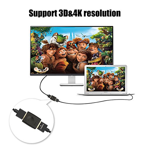 VCE (3 PACK) Vergoldete HDMI Buchse Adapter,High Speed HDMI Buchse Koppler 3D & 4K-Auflösung - 5