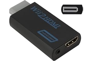 LEUUD Convertitore da Wii a HDMI, Adattatore Wii HDMI 1080P 720P Audio Video Adattatore con Audio Jack 3.5mm, Compatibile con Nintendo Wii, HDTV