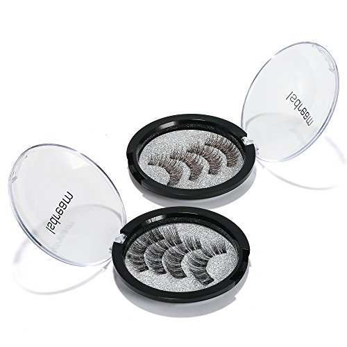 Magnetic Eyelashes Full Eye Isdream Magnetic Fake Eye Lashes 3D Reusable Hand-made Extension Soft False Eyelashes No Glue for Natural Look (8 PCS)