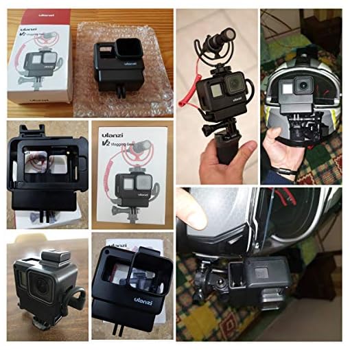 ULANZI V2 Protective Housing Case Vlogging Frame Cage Mount with Microphone Cold Shoe Compatible for GoPro Hero 7 6 5 Vlog Setup Action Camera Accessories - Image 6