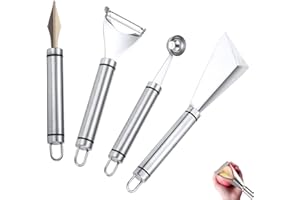 FENGQ Strumento per Intagliare la Frutta, 4PCS Coltello da Intaglio per Frutta, Coltello da Intaglio Triangolare per Frutta, per DIY Fruit Salads