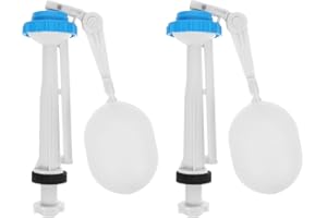 HOMSFOU Toilet Fill Valve Replacement Kit 2Pcs Universal Float Valve for Toilet Tank Repair and Flush Control Compatible with Old Style Toilets