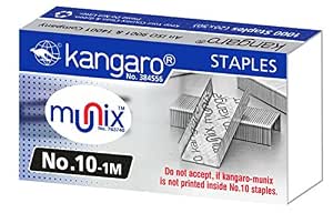 Kangaro industries (regd.) 1000 staples, 20x50 kangaro munix staples no. 10-1m (8901057510028)