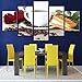 Produktbild adgkitb canvas Home Wanddekoration Nachmittagstee Gute Zeit Feine Fünf Stücke Leinwand Drucke Malerei Moderne Raumkunst Für Wohnzimmer Gerahmte KEIN Rahmen