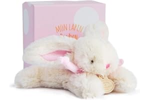 Doudou et Compagnie - Doudou Coniglio Caramella - Scatola regalo - Rosa - 16 cm - Dolce - Idea regalo per la nascita di ragazza e ragazzo - Garanzia Doudou perduto - DC3375