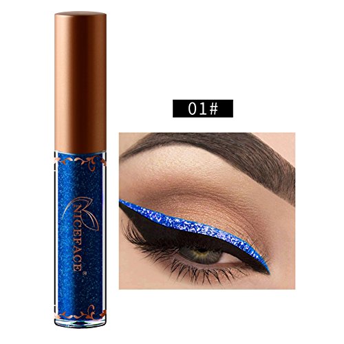 NICEFACE Eyeliner liquid paillette Waterproof Maquillage 12 Couleur